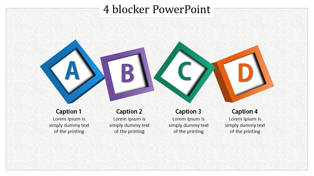 4 Blocker PowerPoint Presentation Slide Templates
